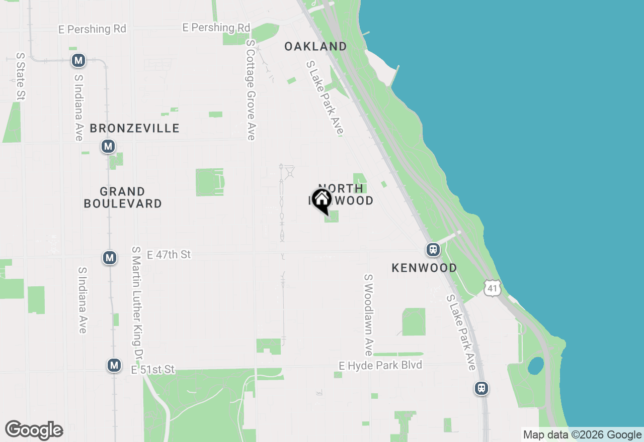 Map of 1024 E 46th Street #2W, Chicago, IL 60653