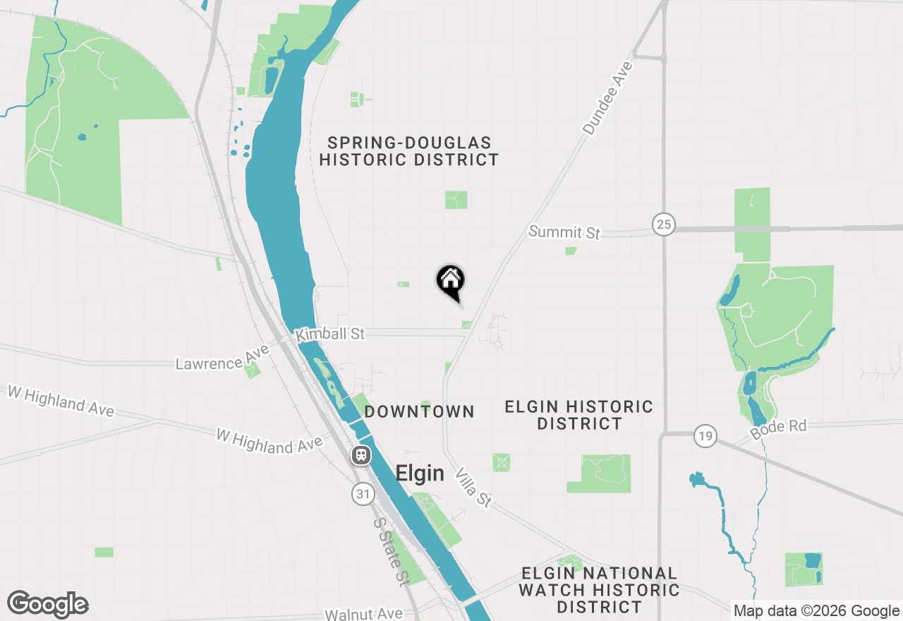 Map of 257 Franklin Boulevard, Elgin, IL 60120
