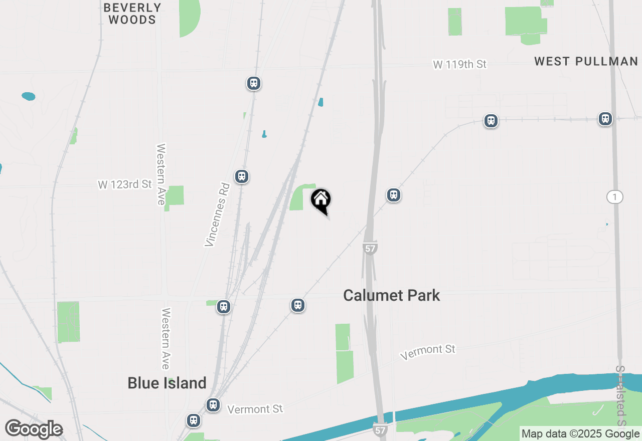 Map of 12421 S Honore Street, Calumet Park, IL 60827