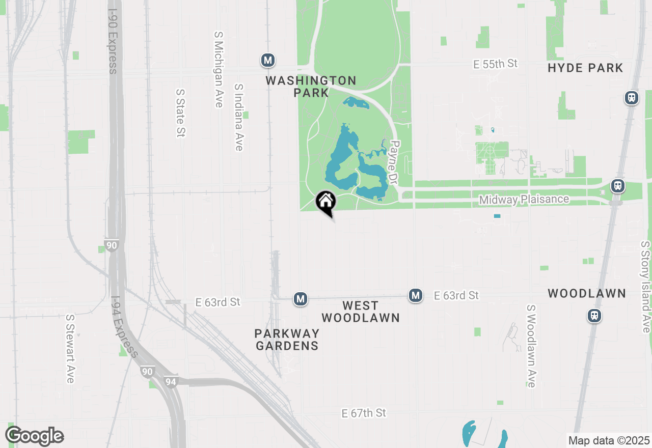 Map of 6022 S Eberhart Avenue #3N, Chicago, IL 60637