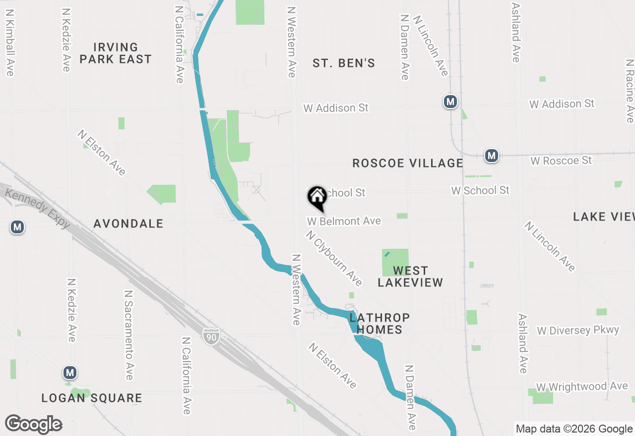 Map of 2312 W Belmont Avenue #1E, Chicago, IL 60618