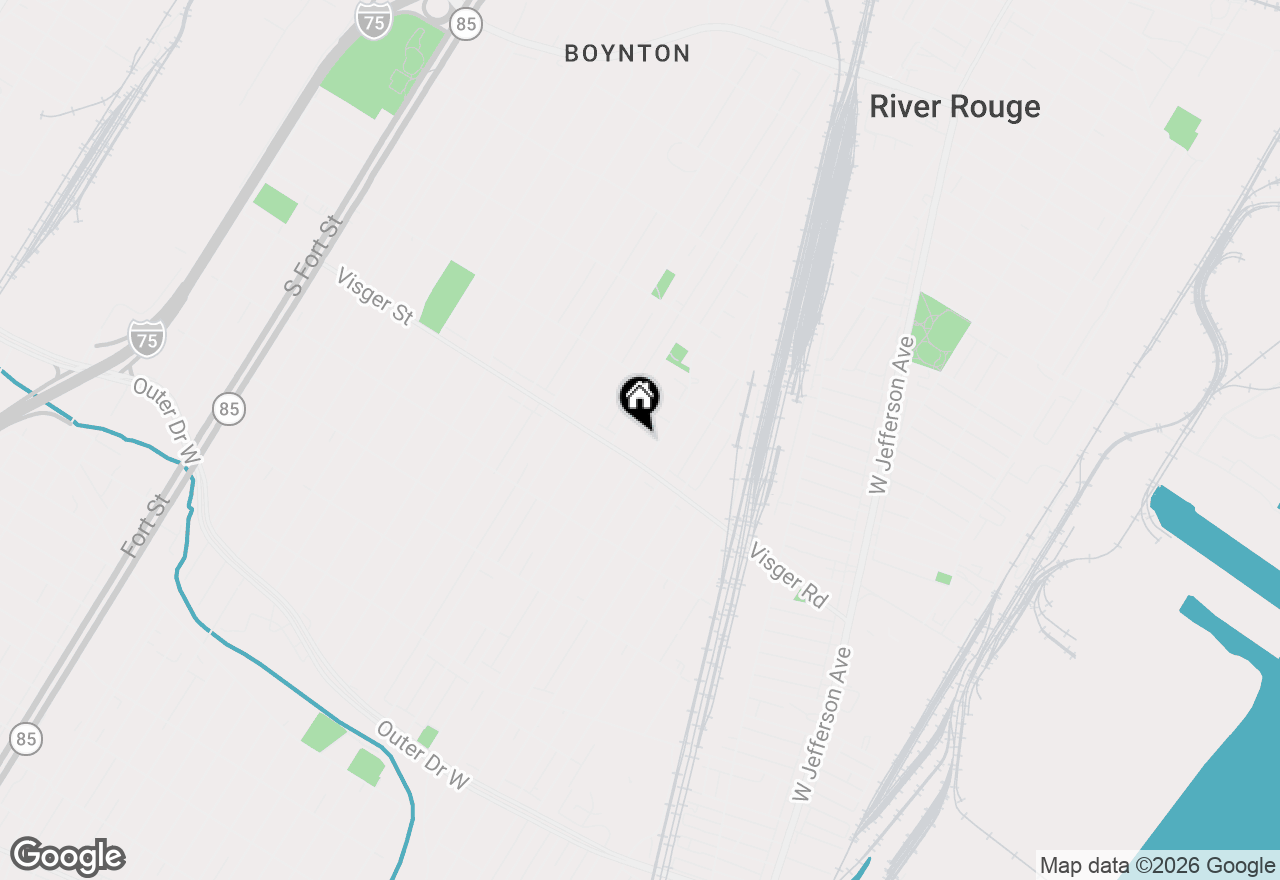 Map of 580 Palmerston Street, River Rouge, MI 48218