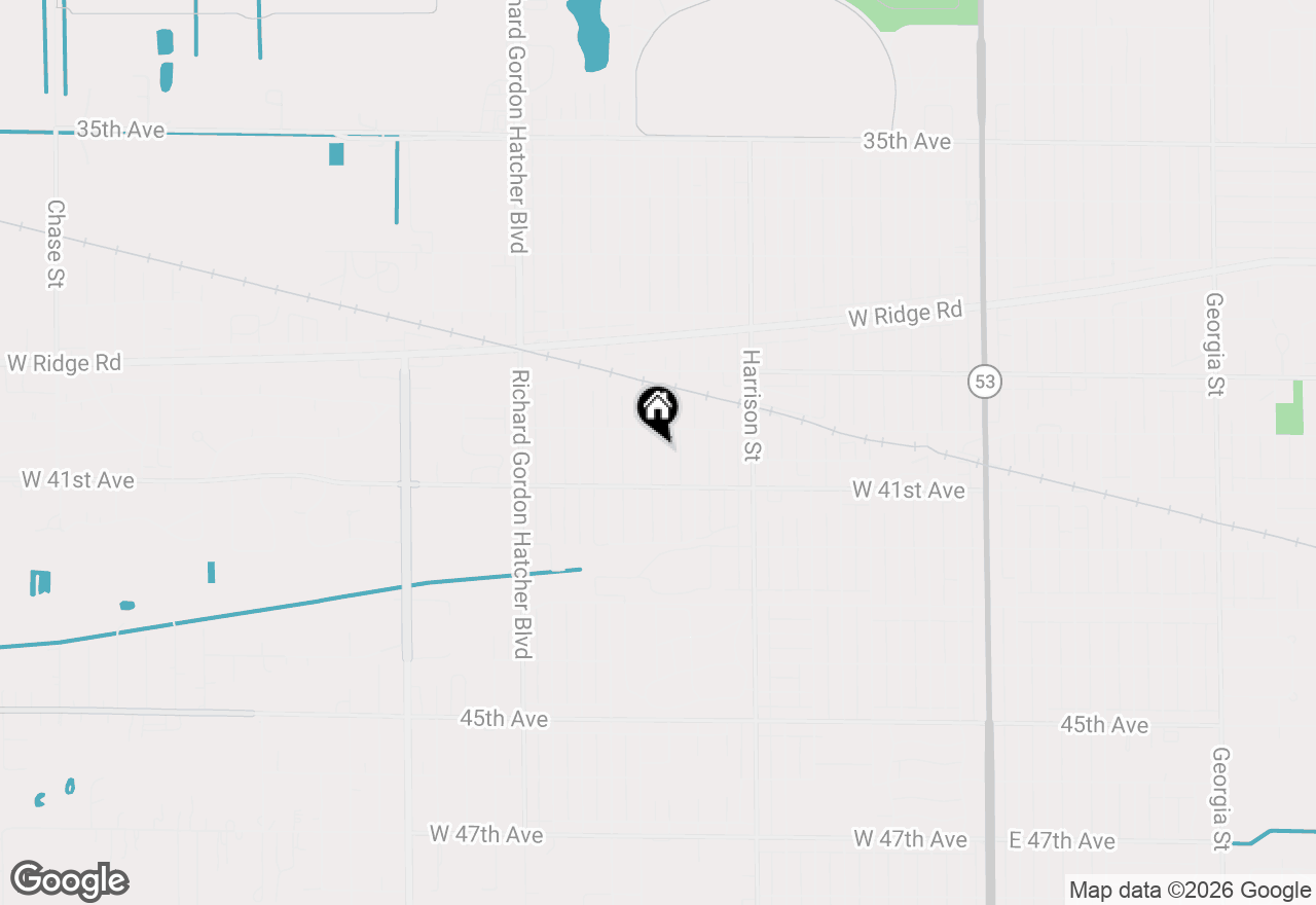 Map of 4034 Fillmore Street, Gary, IN 46408