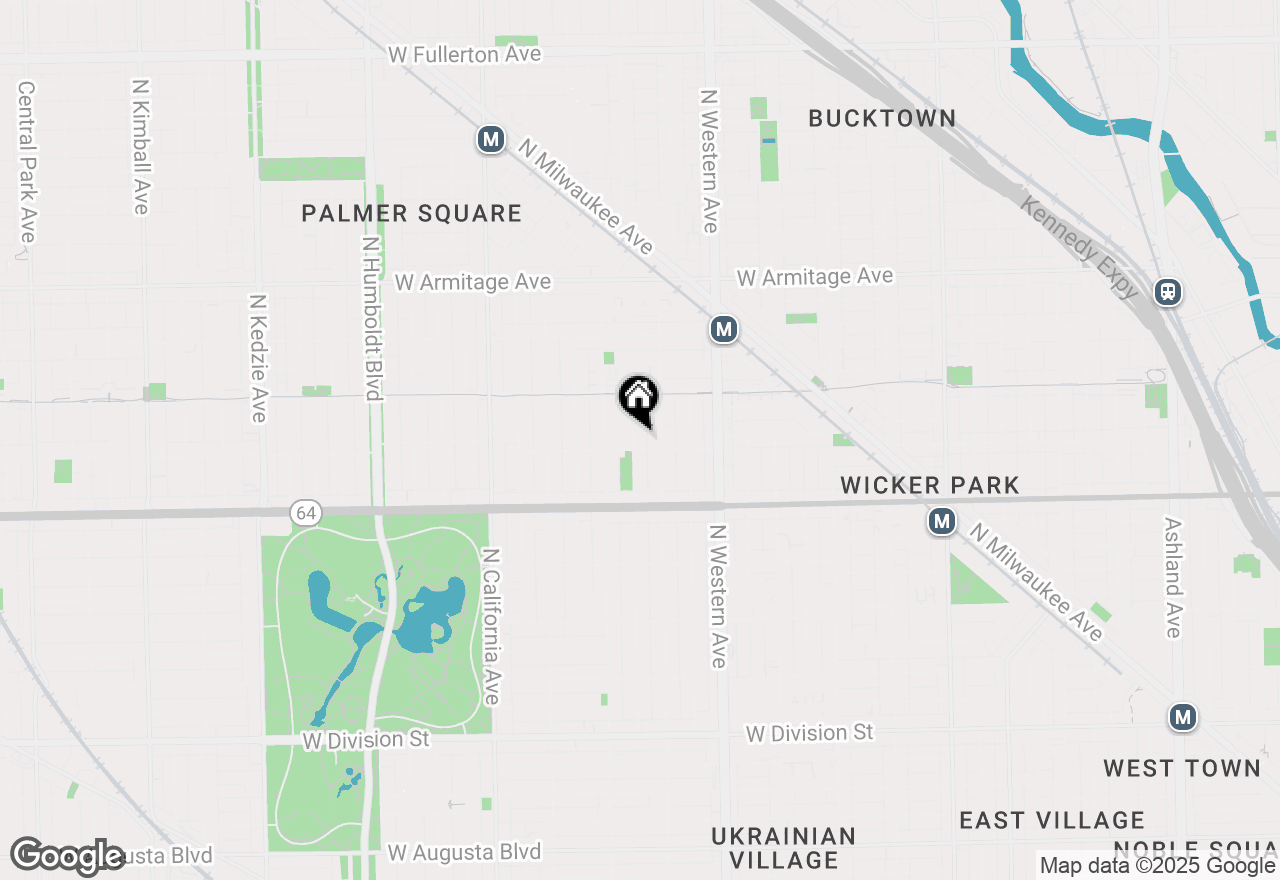 Map of 1709 N Maplewood Avenue #1R, Chicago, IL 60647