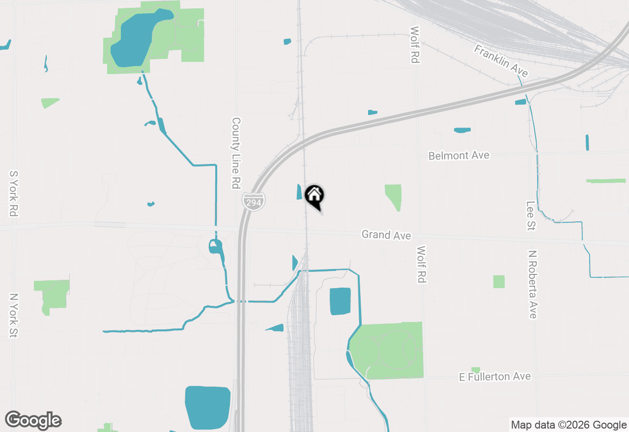 Map of 2956 Rhodes Avenue, Melrose Park, IL 60164
