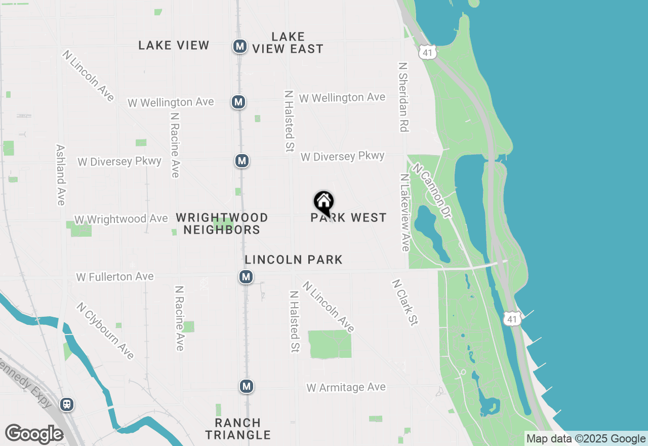 Map of 2525 N Orchard Street #1S, Chicago, IL 60614