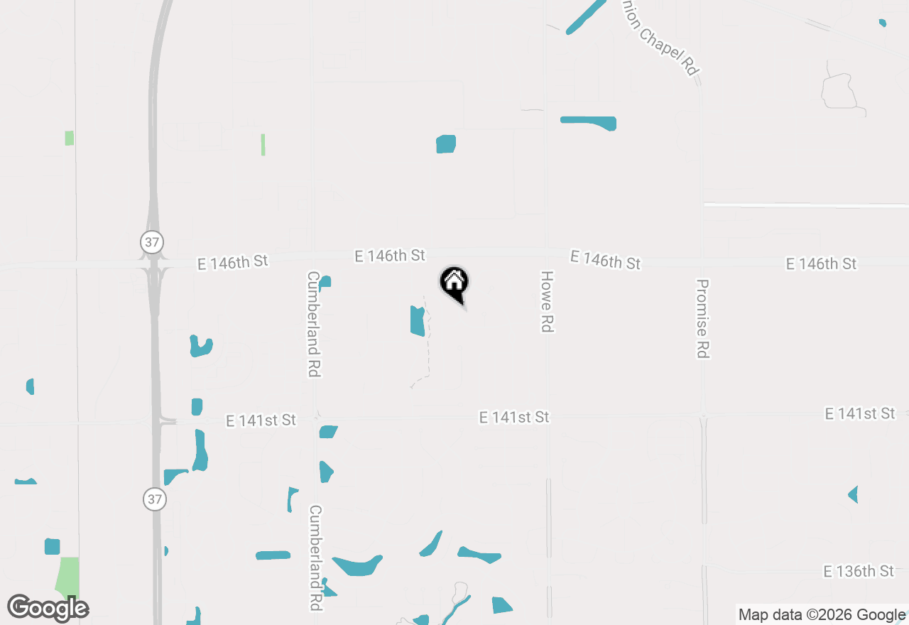 Map of 14442 Lee Stewart Lane, Fishers, IN 46038