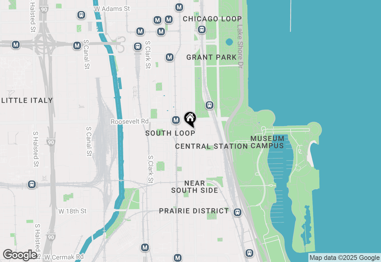 Map of 1250 S Michigan Avenue #1303, Chicago, IL 60605