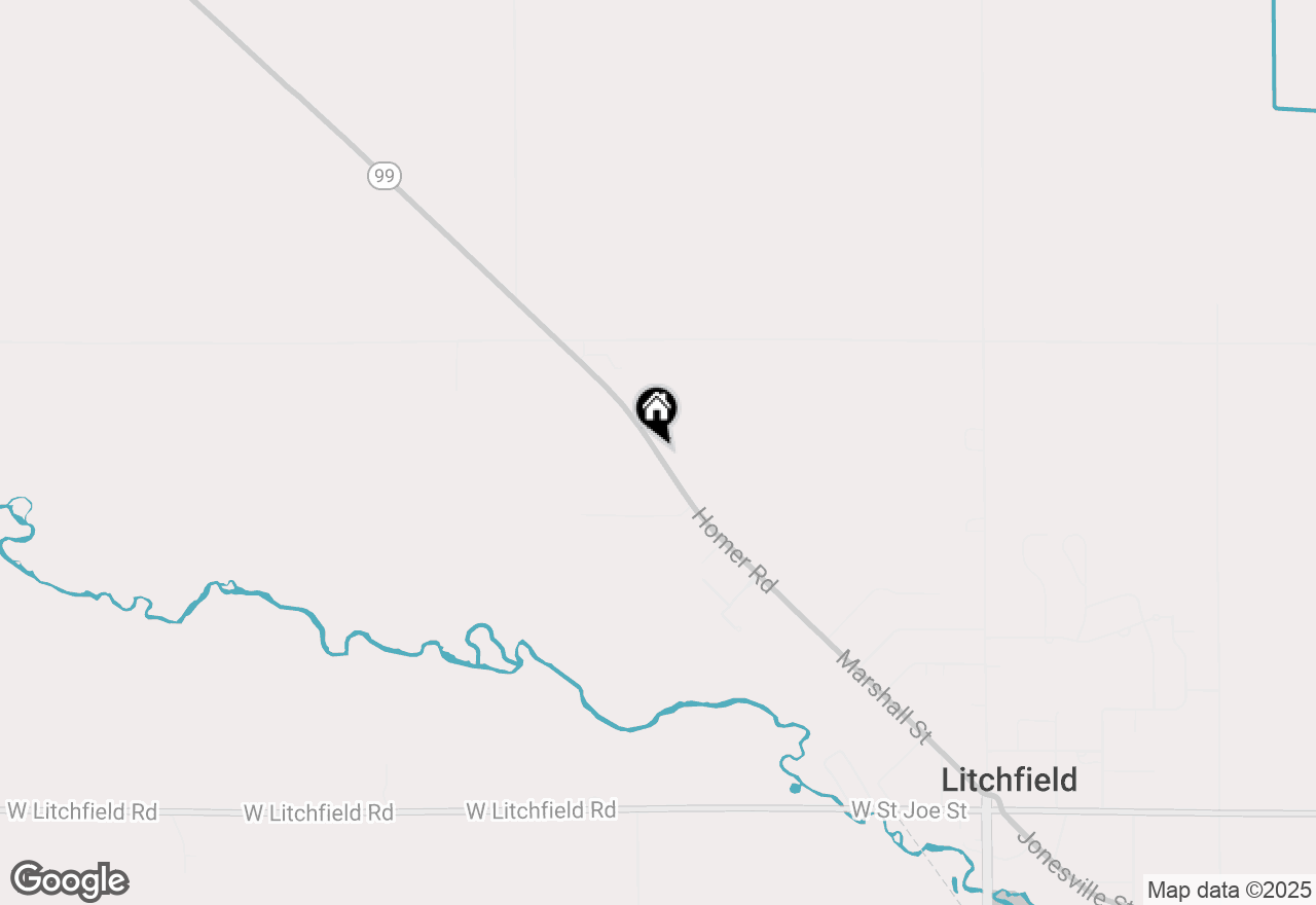 Map of 10011 Homer Road, Litchfield, MI 49252