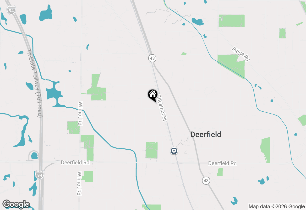 Map of 1215 Parkside Lane, Deerfield, IL 60015