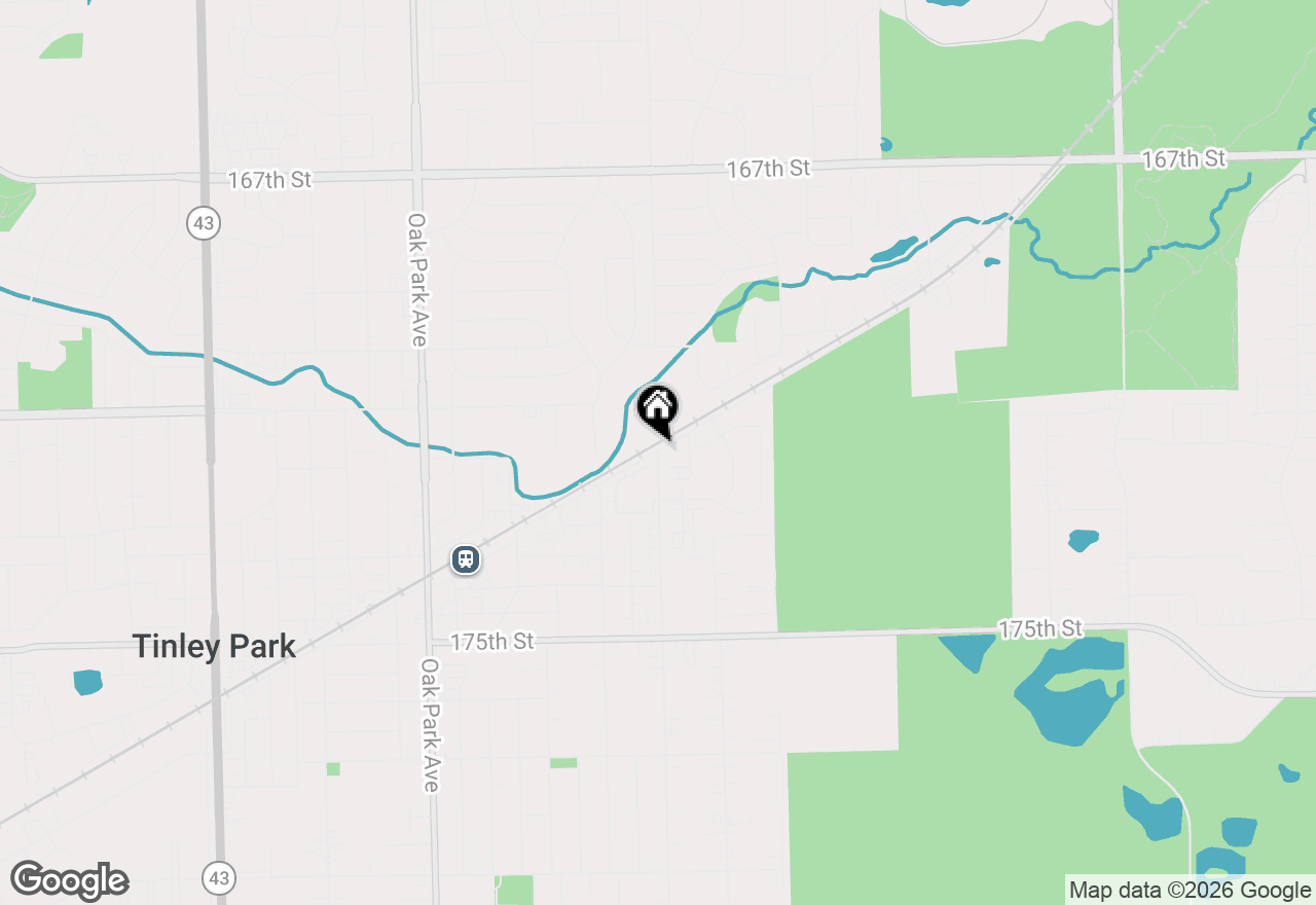 Map of 16334 Ridgeland Avenue, Tinley Park, IL 60477