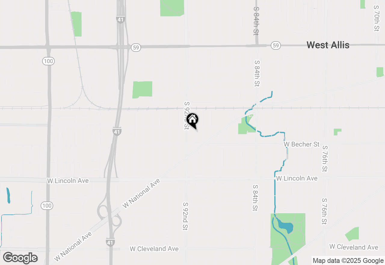 Map of 2025 S 91st St, West Allis, WI 53227