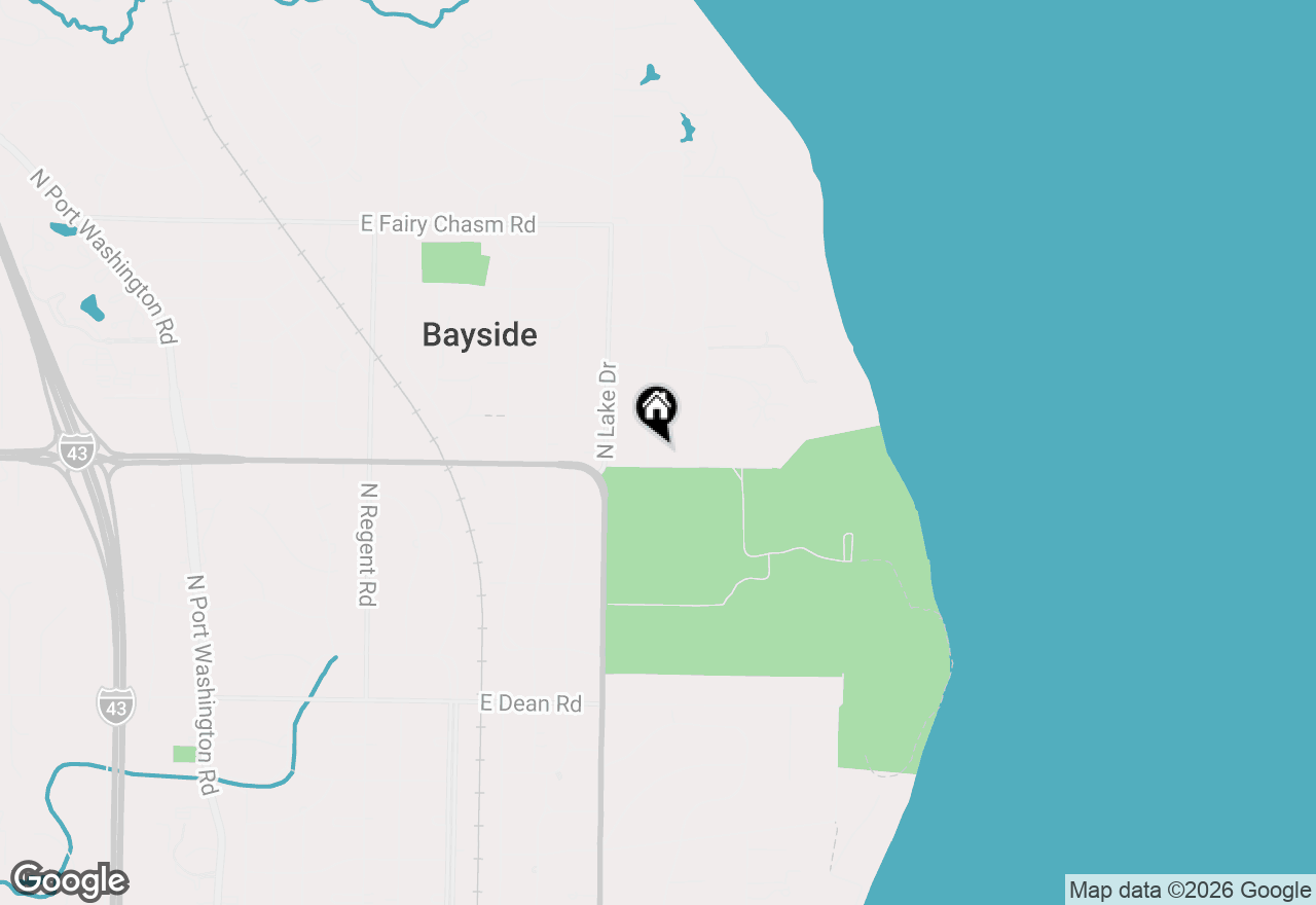 Map of 1212 E Brown Deer Rd, Bayside, WI 53217