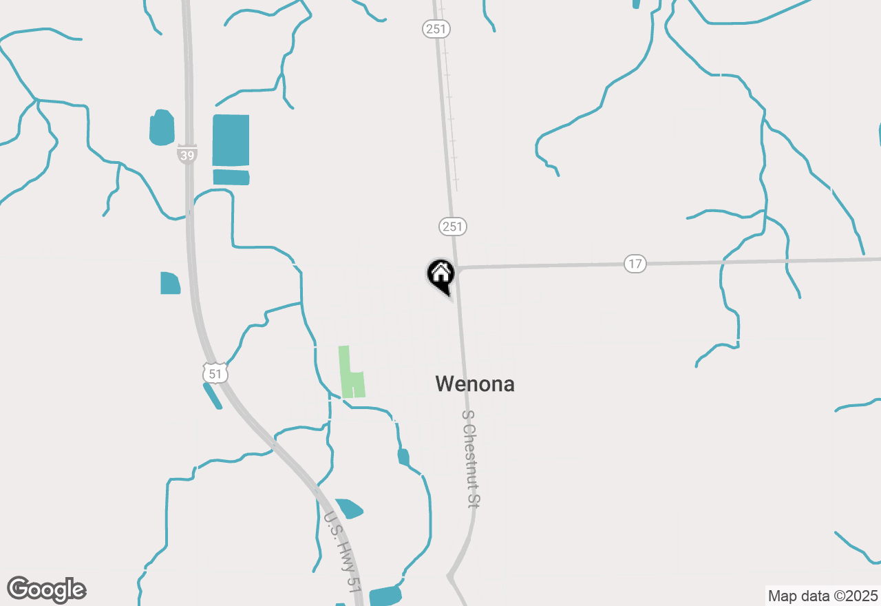Map of 303 N Walnut Street, Wenona, IL 61377