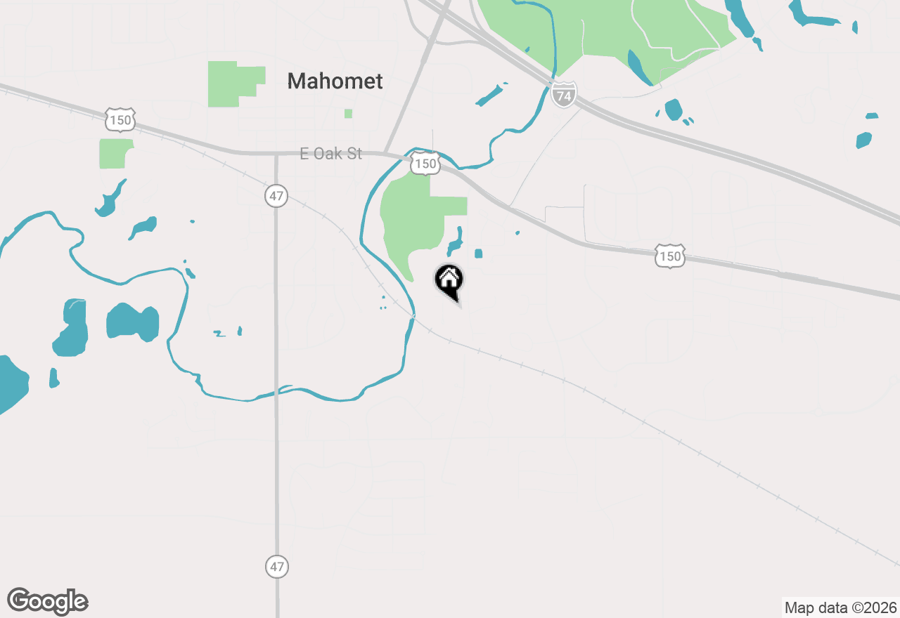 Map of 1108 Riverside Court, Mahomet, IL 61853