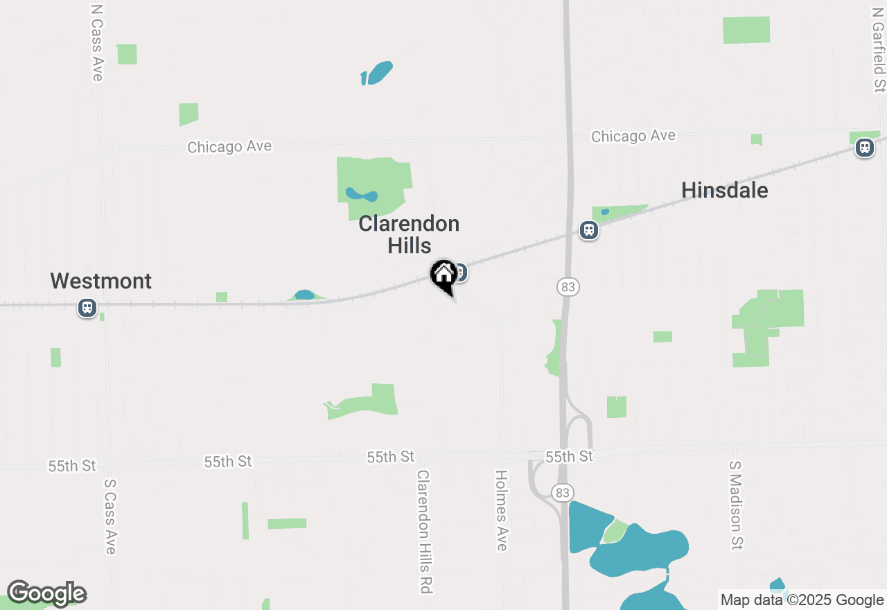 Map of 100 Park Avenue, Clarendon Hills, IL 60514