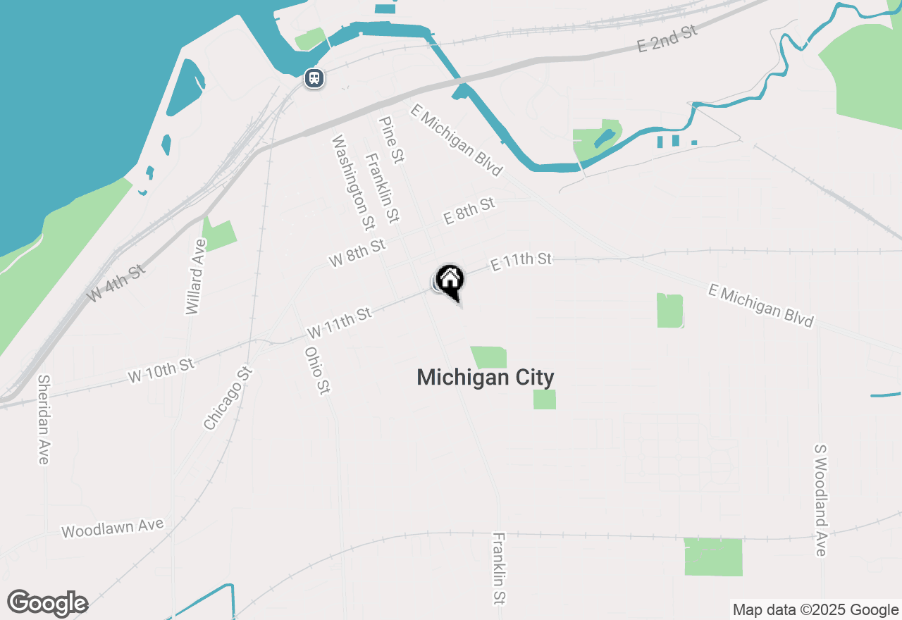 Map of 1207 Pine Street, Michigan City, IN 46360
