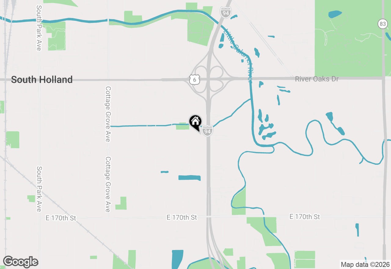 Map of 16506 Kenwood Avenue, South Holland, IL 60473