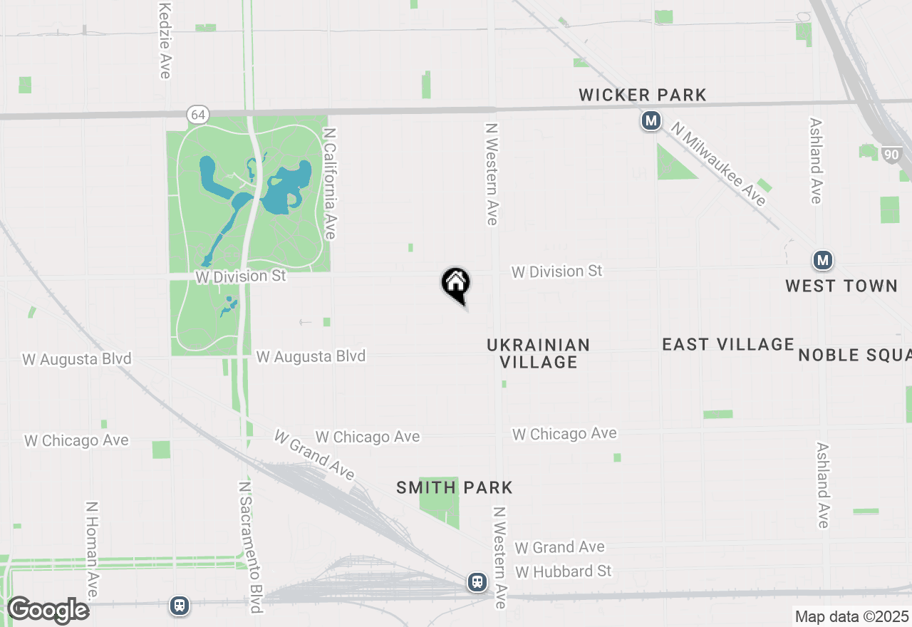 Map of 2501 W Thomas Street, Chicago, IL 60622