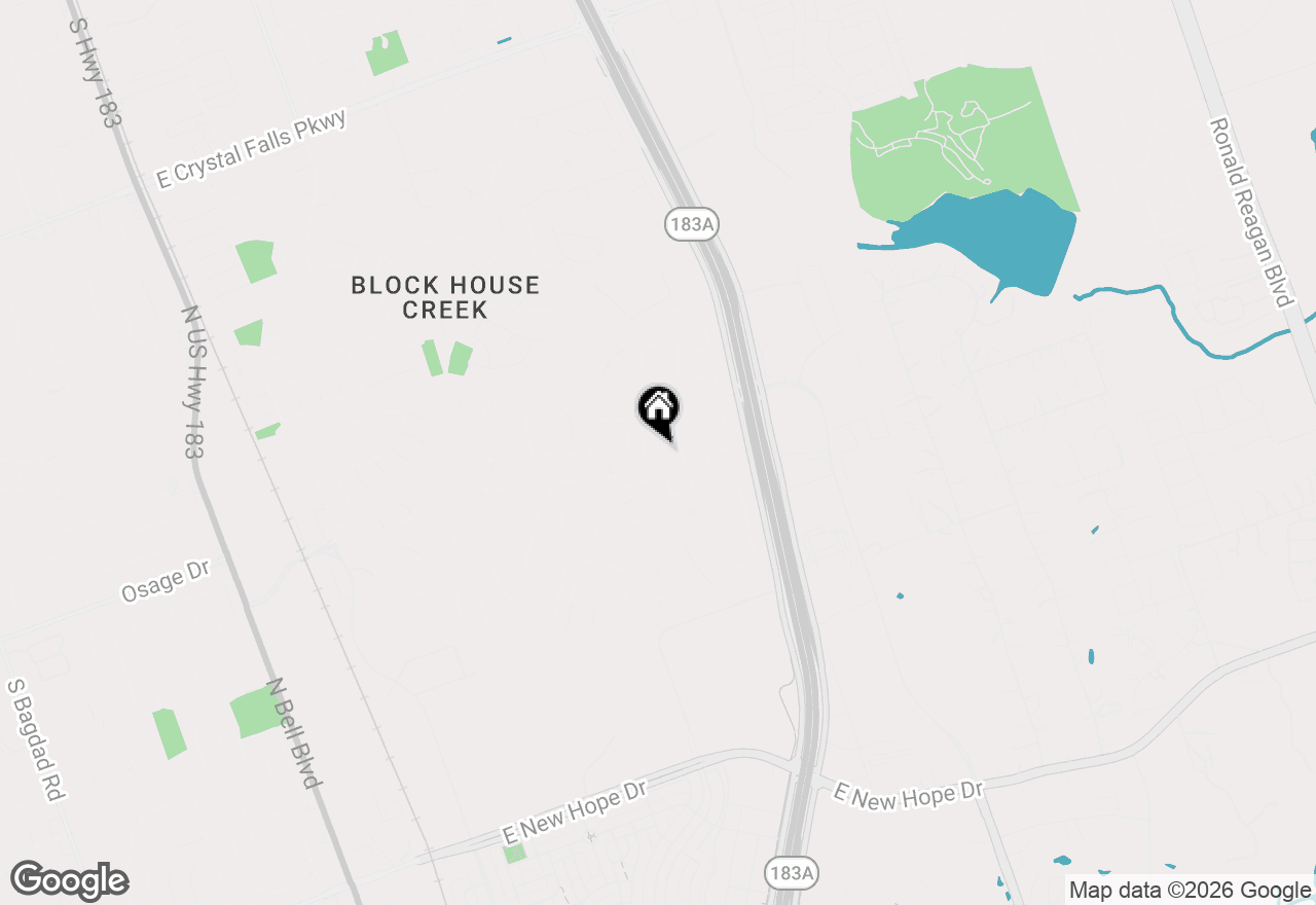 Map of 2704 Greenlee Dr, Leander, TX 78641