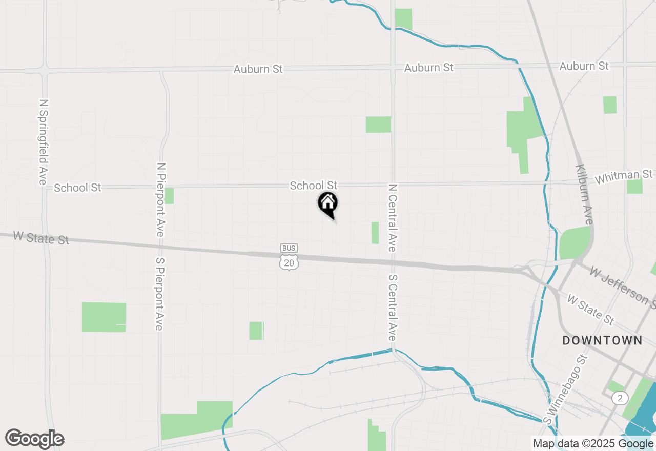 Map of 2114 W Jefferson Street, Rockford, IL 61101