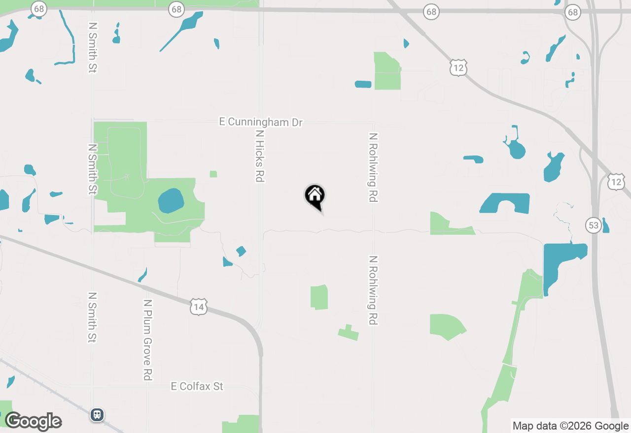 Map of 562 E Carpenter Drive, Palatine, IL 60074