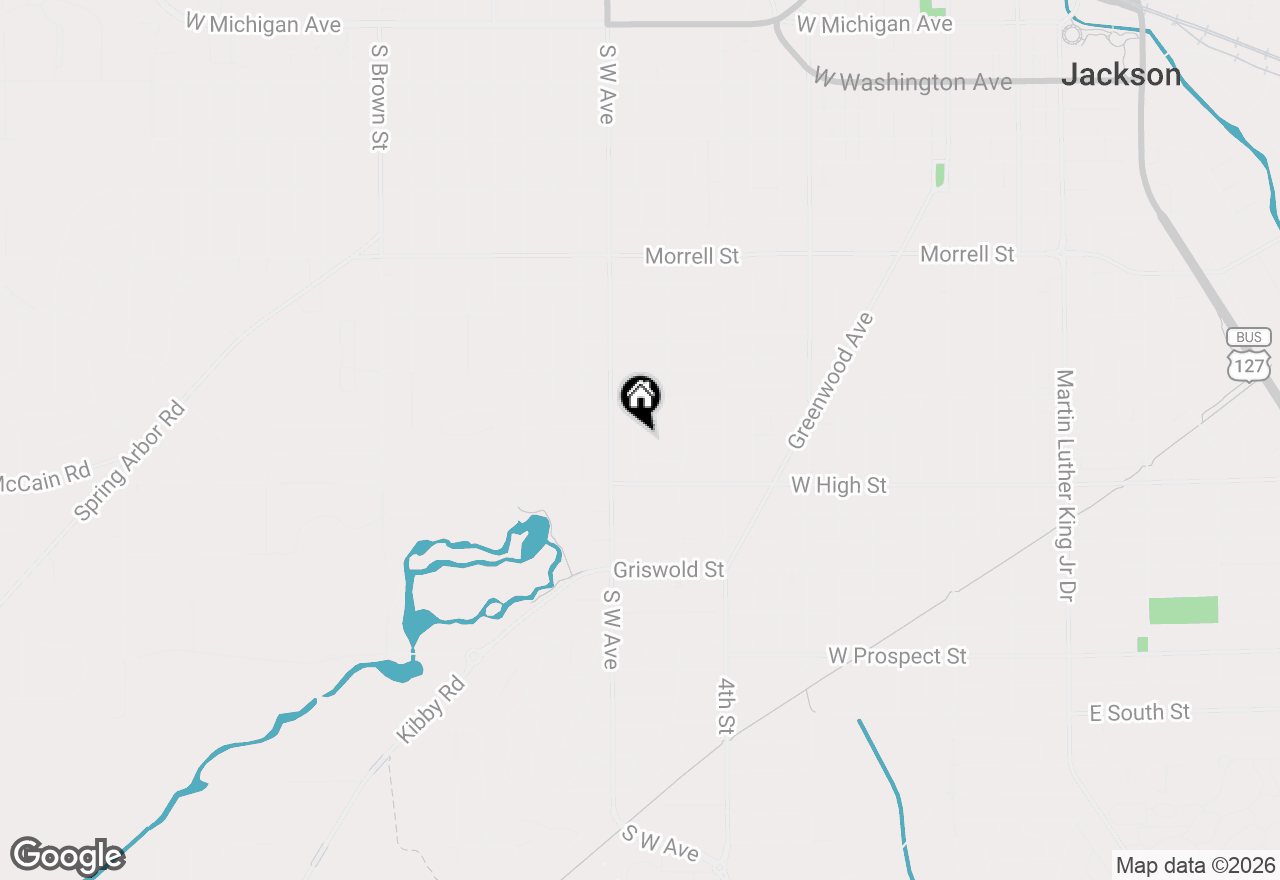 Map of 1215 Loeser Avenue, Jackson, MI 49203