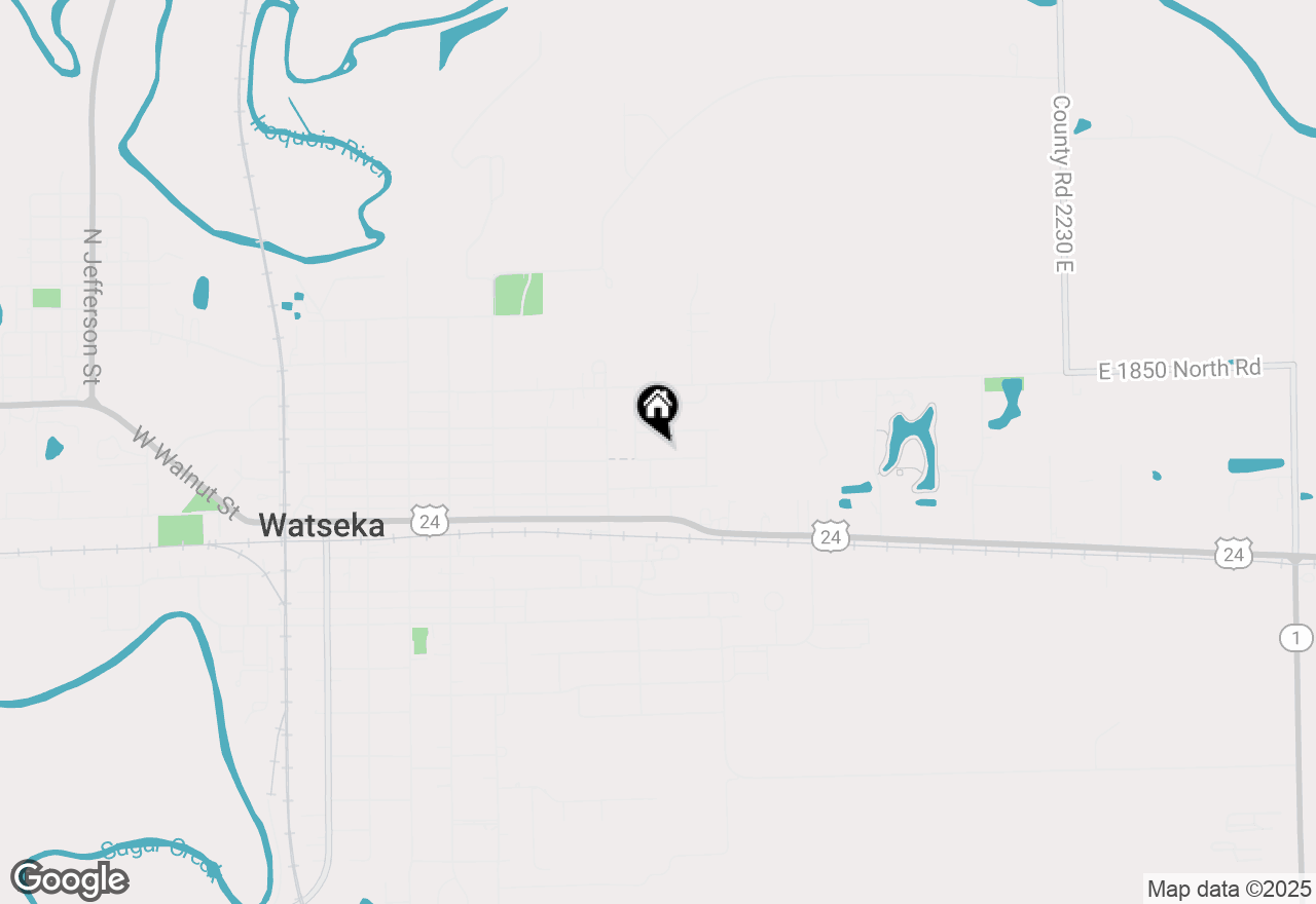 Map of 704 E Ash Street, Watseka, IL 60970