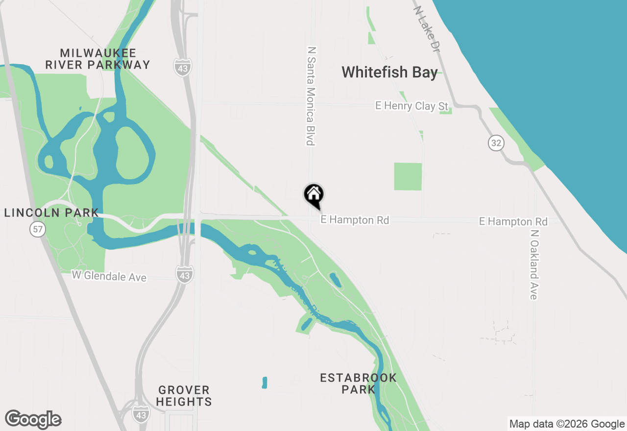 Map of 4800 N Santa Monica Blvd #4810, Whitefish Bay, WI 53217