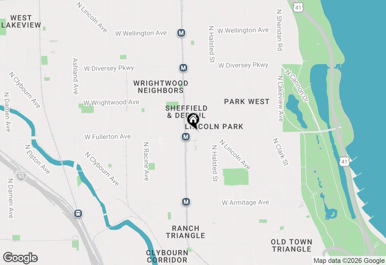 Map of 910 W Fullerton Avenue #2, Chicago, IL 60614