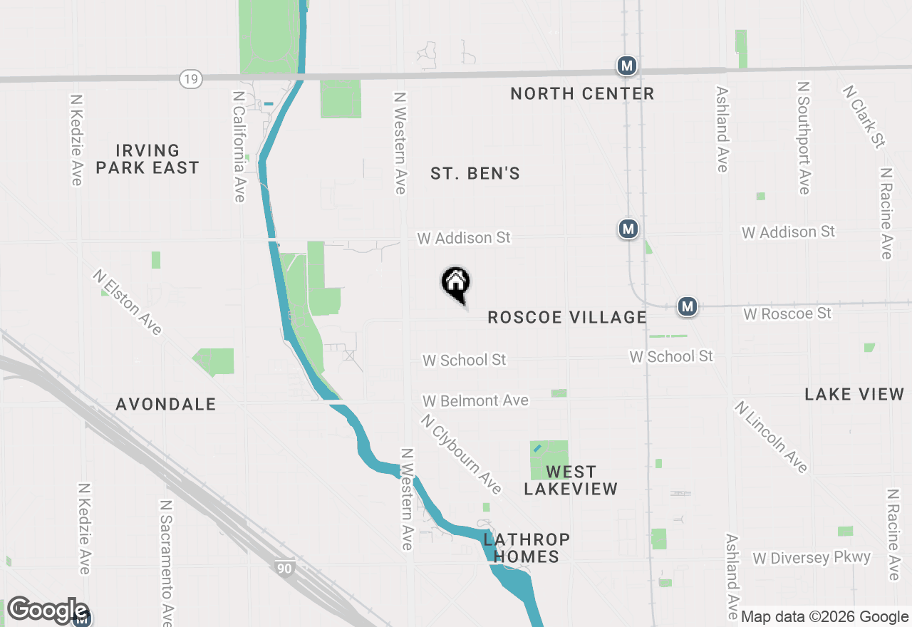 Map of 2242 W Roscoe Street #2, Chicago, IL 60618