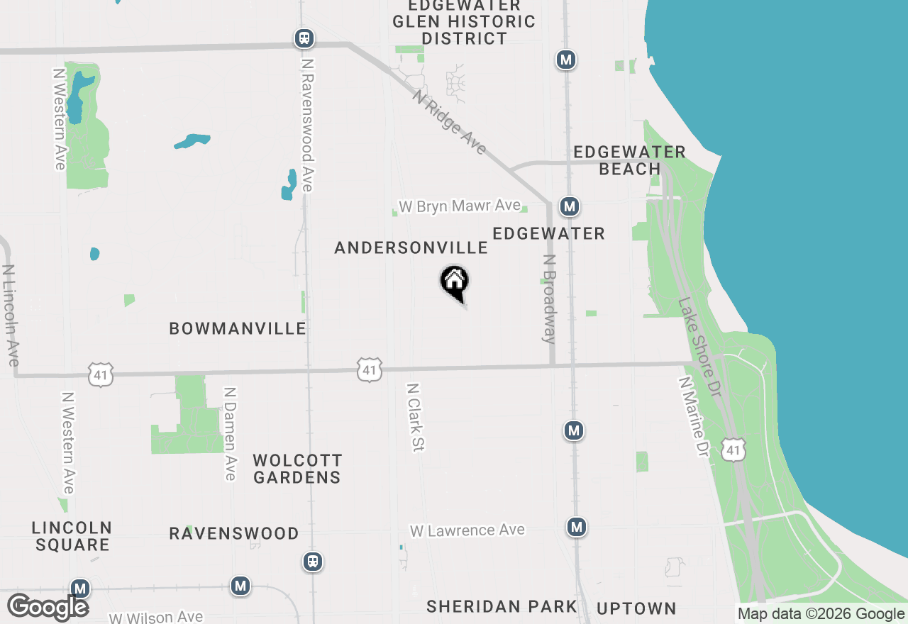 Map of 1425 W Summerdale Avenue #2AB, Chicago, IL 60640