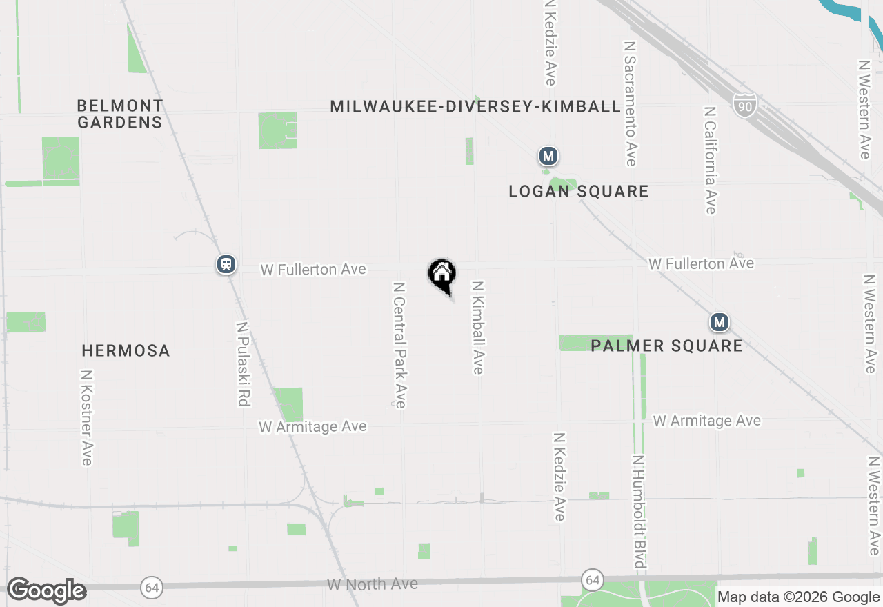 Map of 3512 W Belden Avenue, Chicago, IL 60647