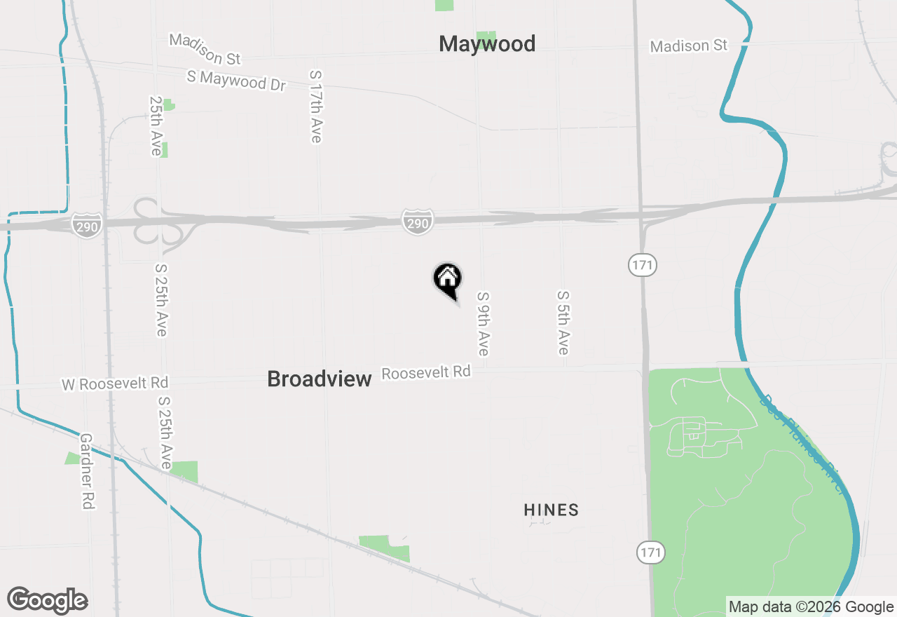 Map of 2017 S 11th Avenue, Maywood, IL 60153