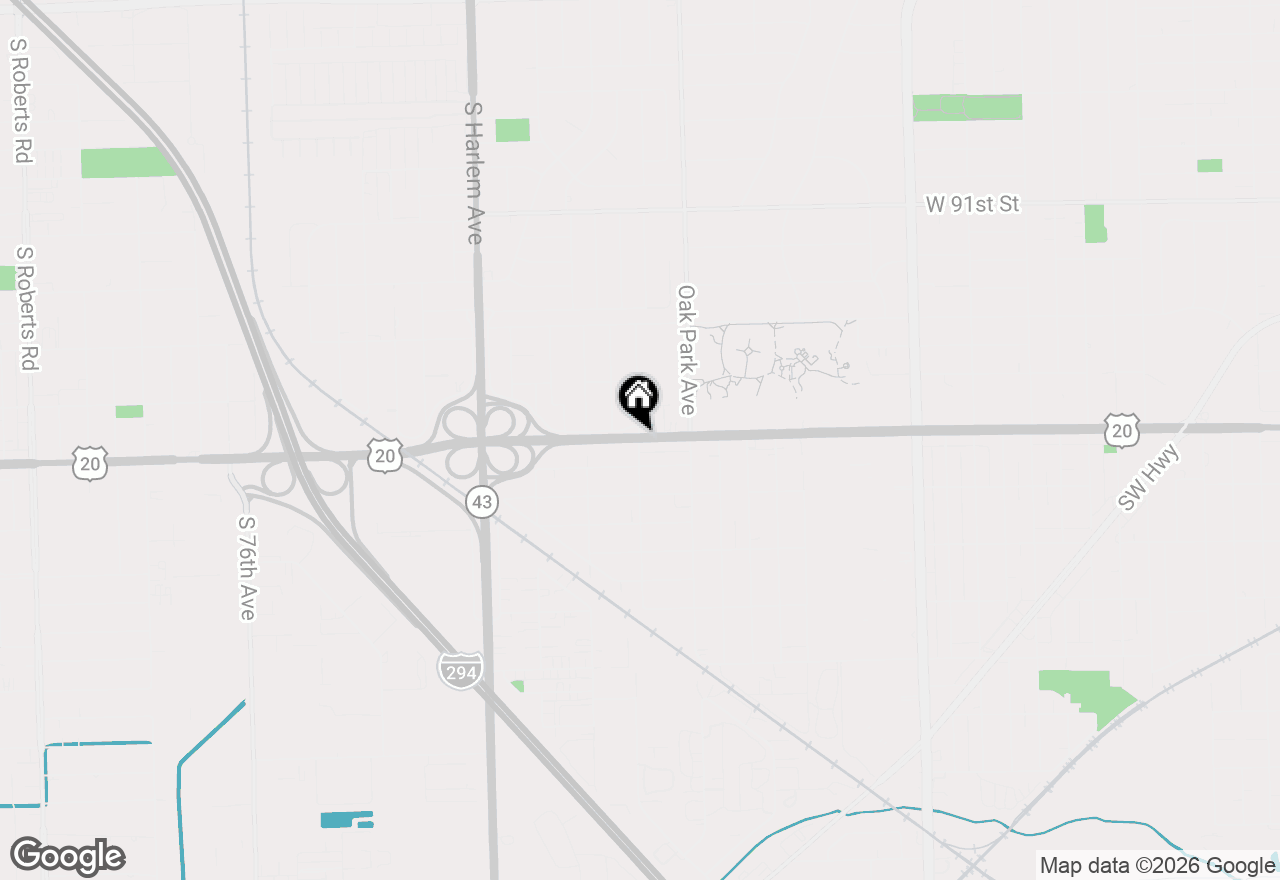 Map of 8420 S New England Avenue, Burbank, IL 60459