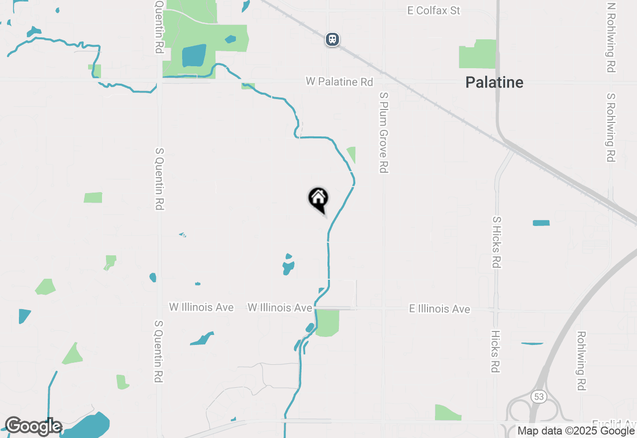 Map of 223 W Glade Road, Palatine, IL 60067