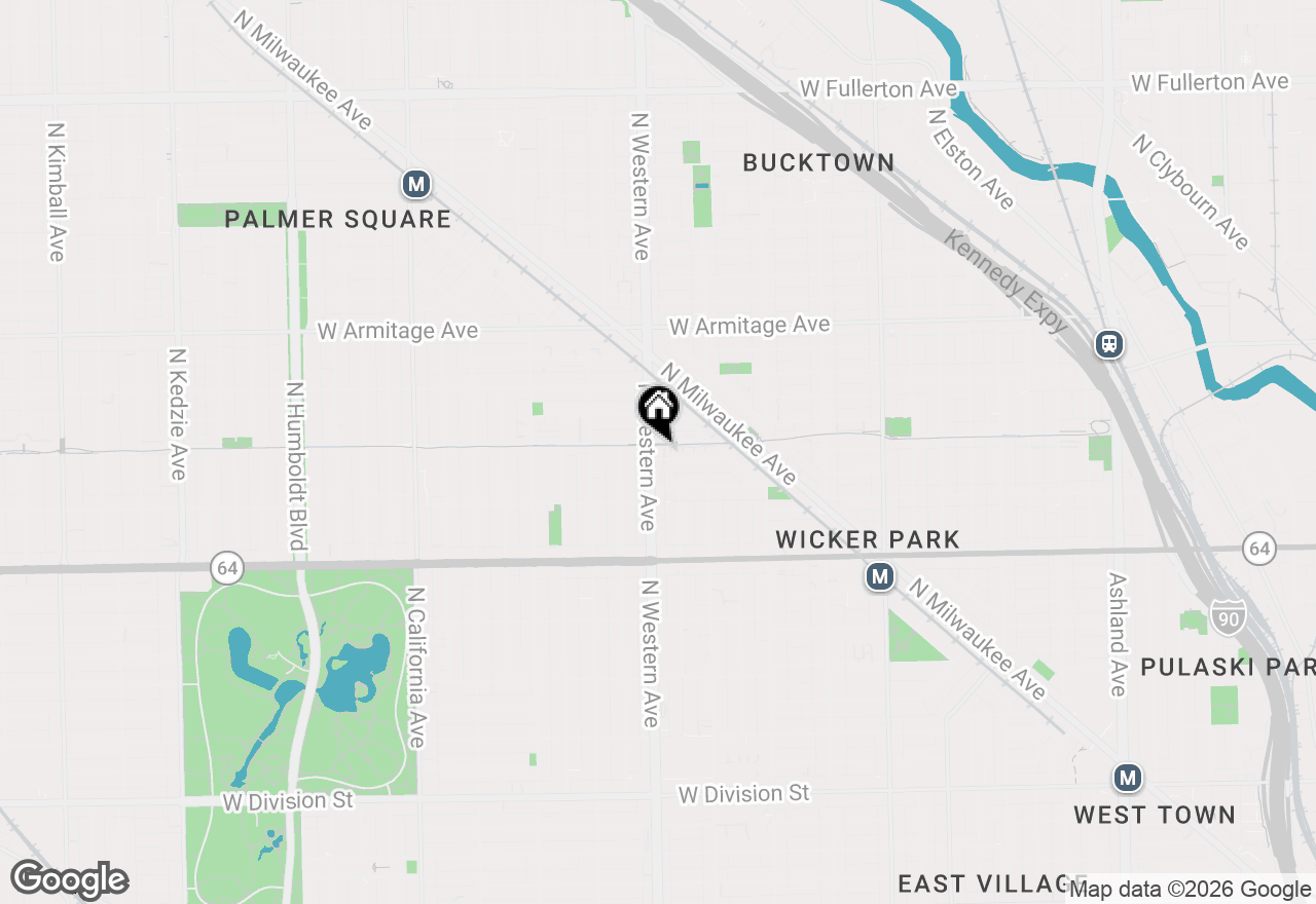 Map of 1751 N Western Avenue #207, Chicago, IL 60647
