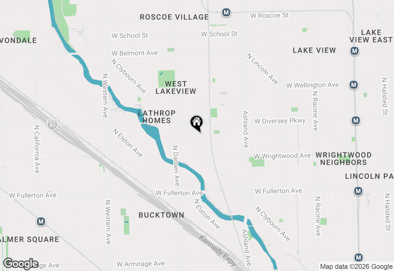 Map of 2736 N Wolcott Avenue #102, Chicago, IL 60614