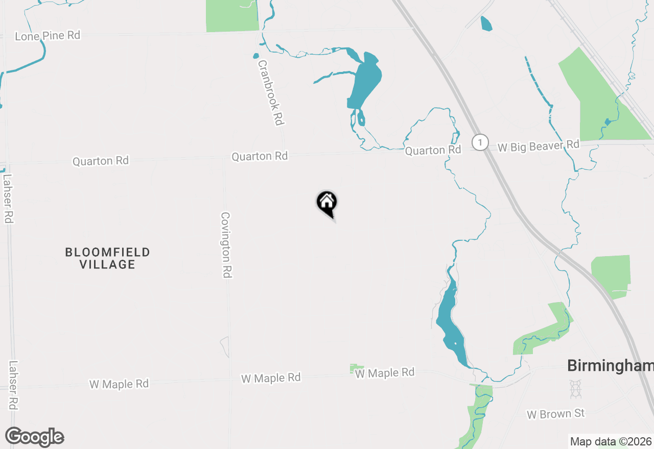 Map of 1120 Lyonhurst Street, Birmingham, MI 48009