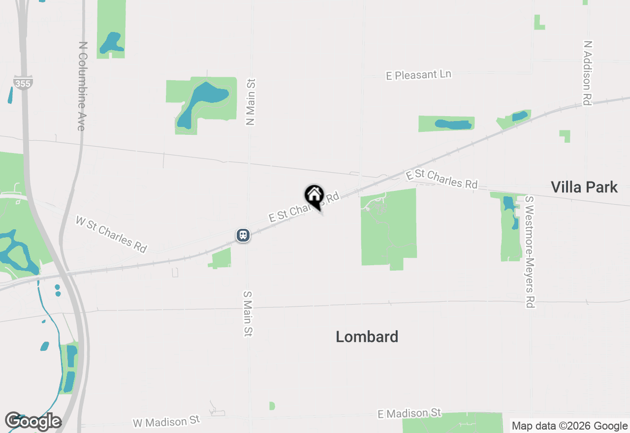 Map of 43 S Craig Place, Lombard, IL 60148