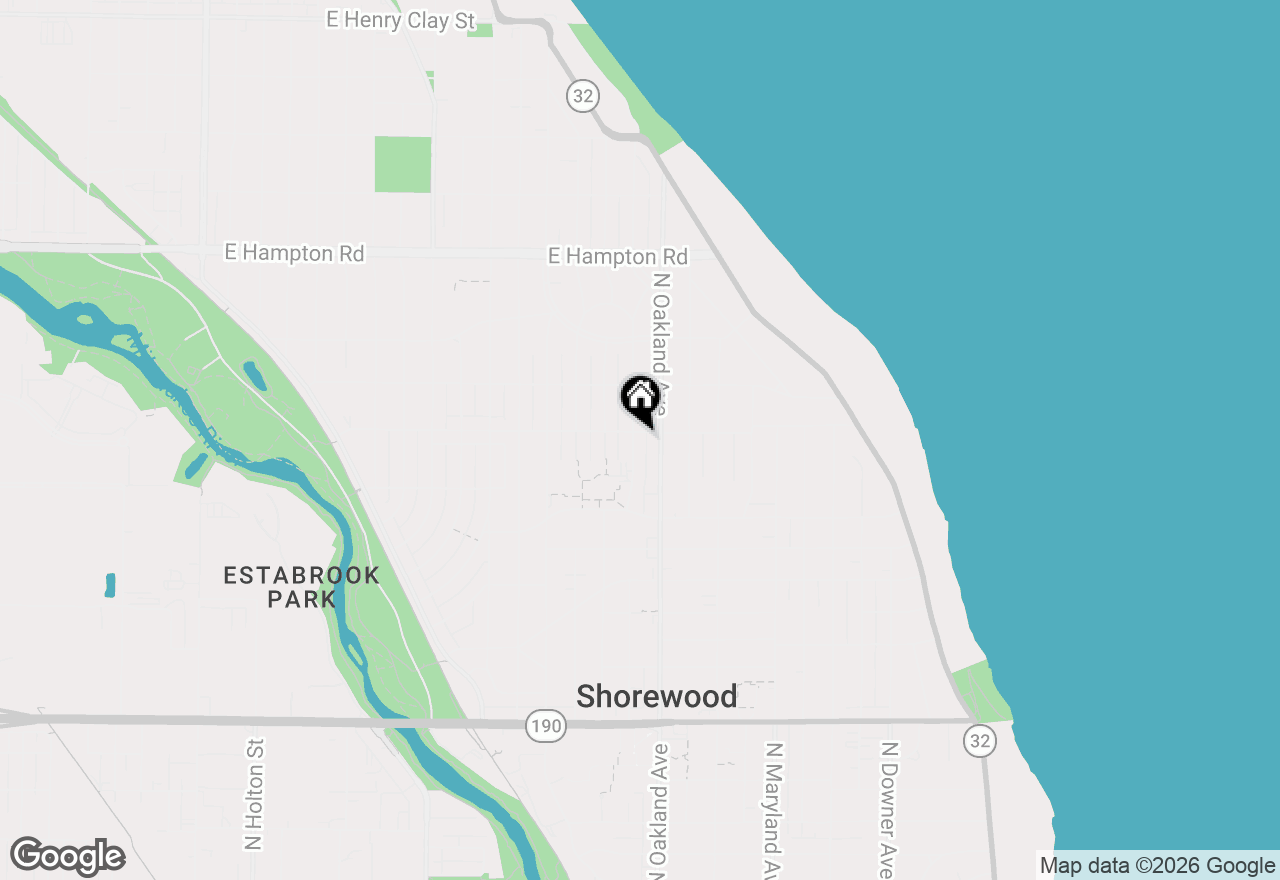 Map of 4476 N Bartlett Ave, Shorewood, WI 53211