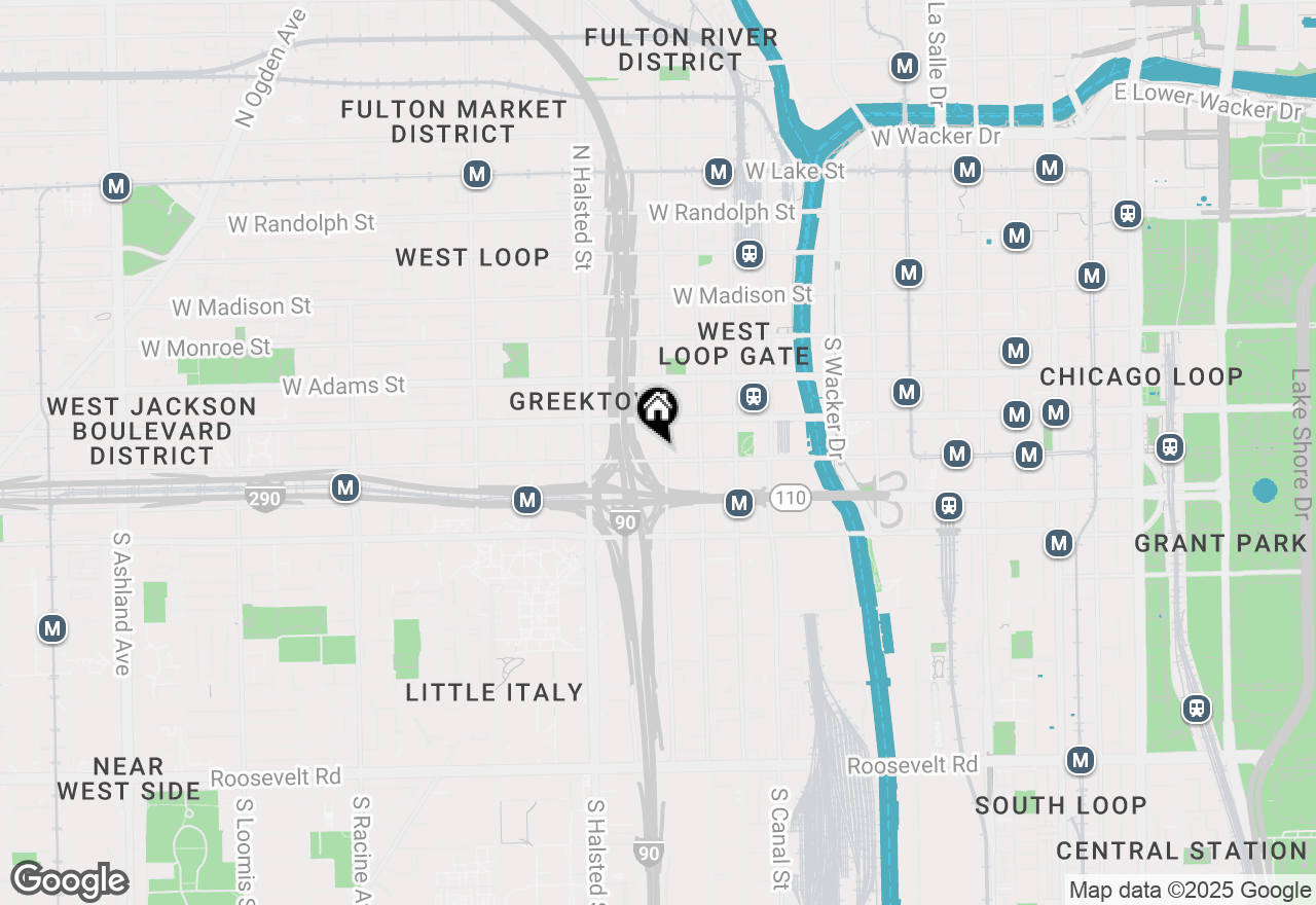 Map of 700 W Van Buren Street #PH7, Chicago, IL 60607