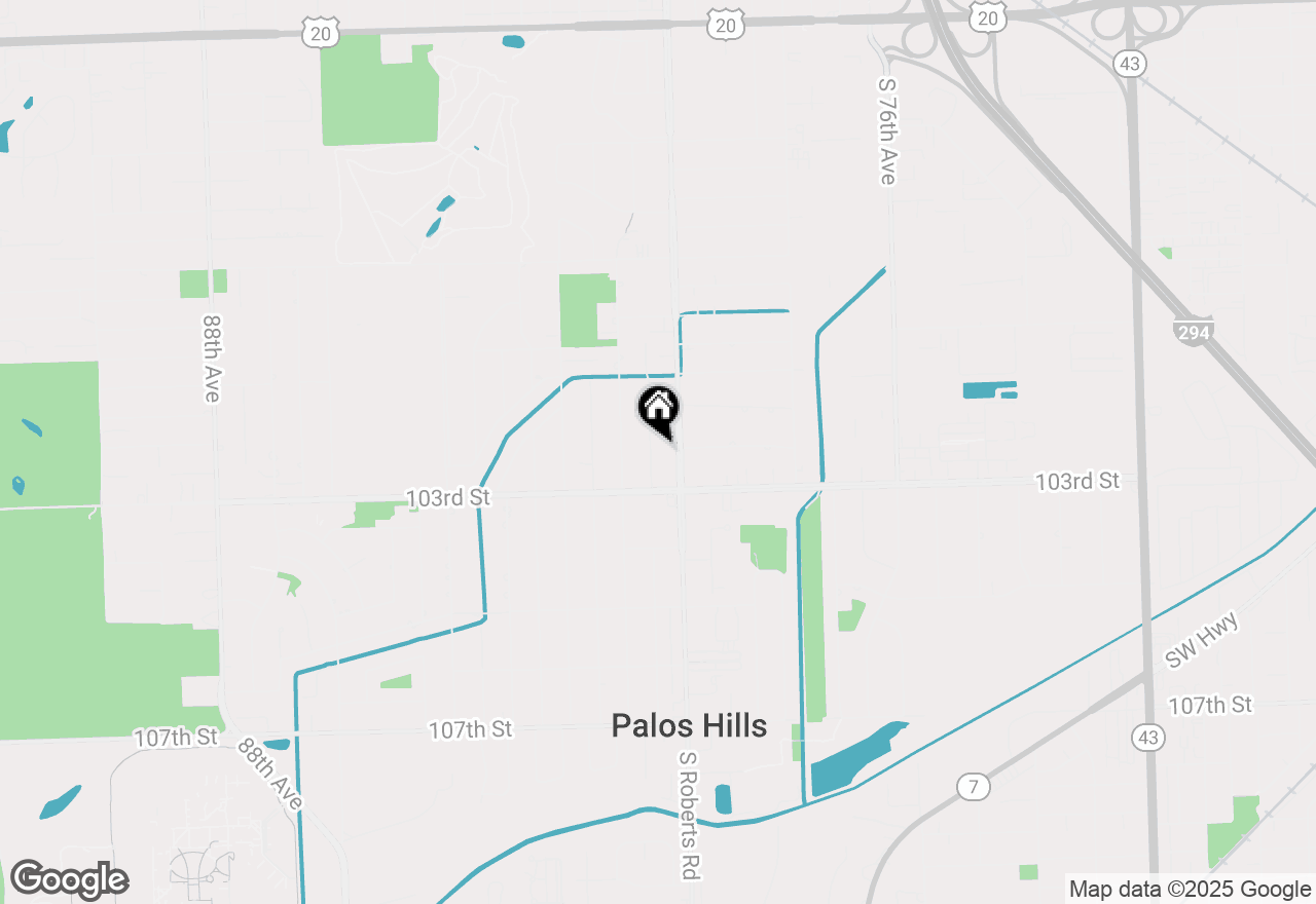 Map of 10225 S 80th Court, Palos Hills, IL 60465