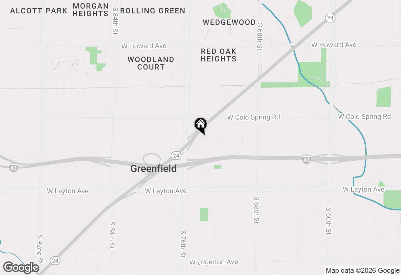 Map of 4417 S Greenridge Cir #G, Greenfield, WI 53220