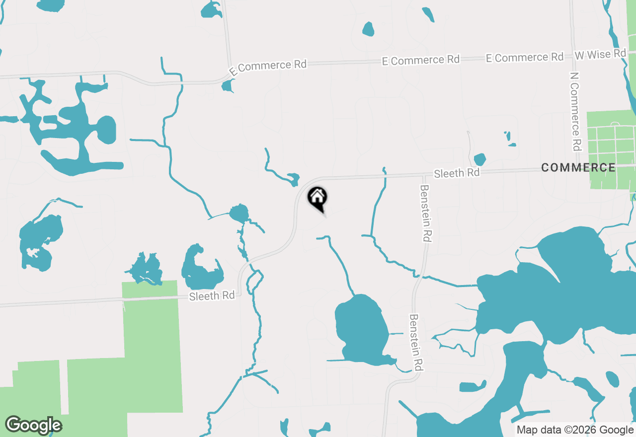 Map of 1880 Cedar Bend Drive, Commerce Twp, MI 48382
