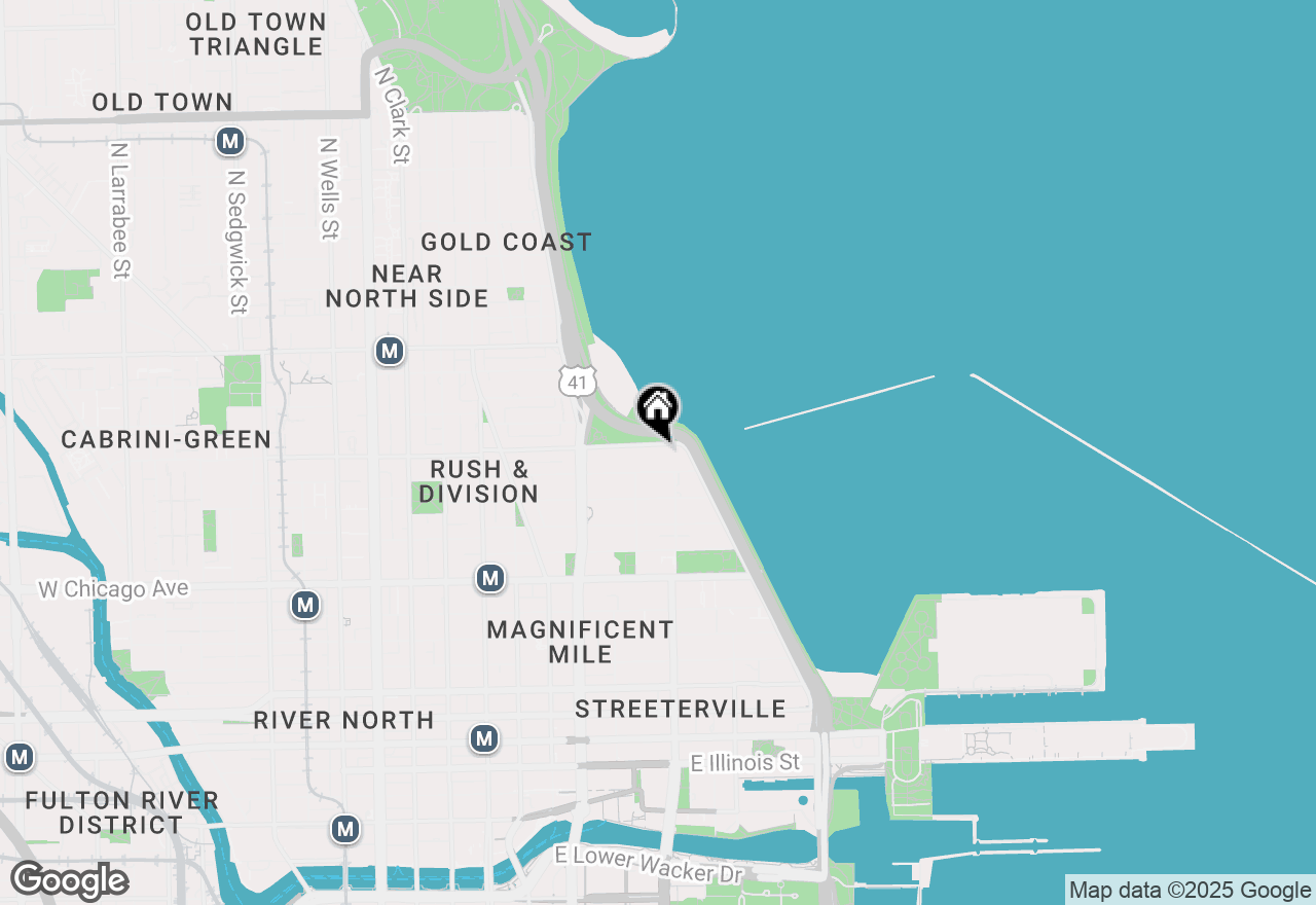 Map of 219 E Lake Shore Drive #8C, Chicago, IL 60611