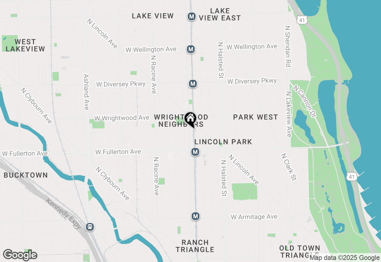 Map of 2501 N Sheffield Avenue #2N, Chicago, IL 60614
