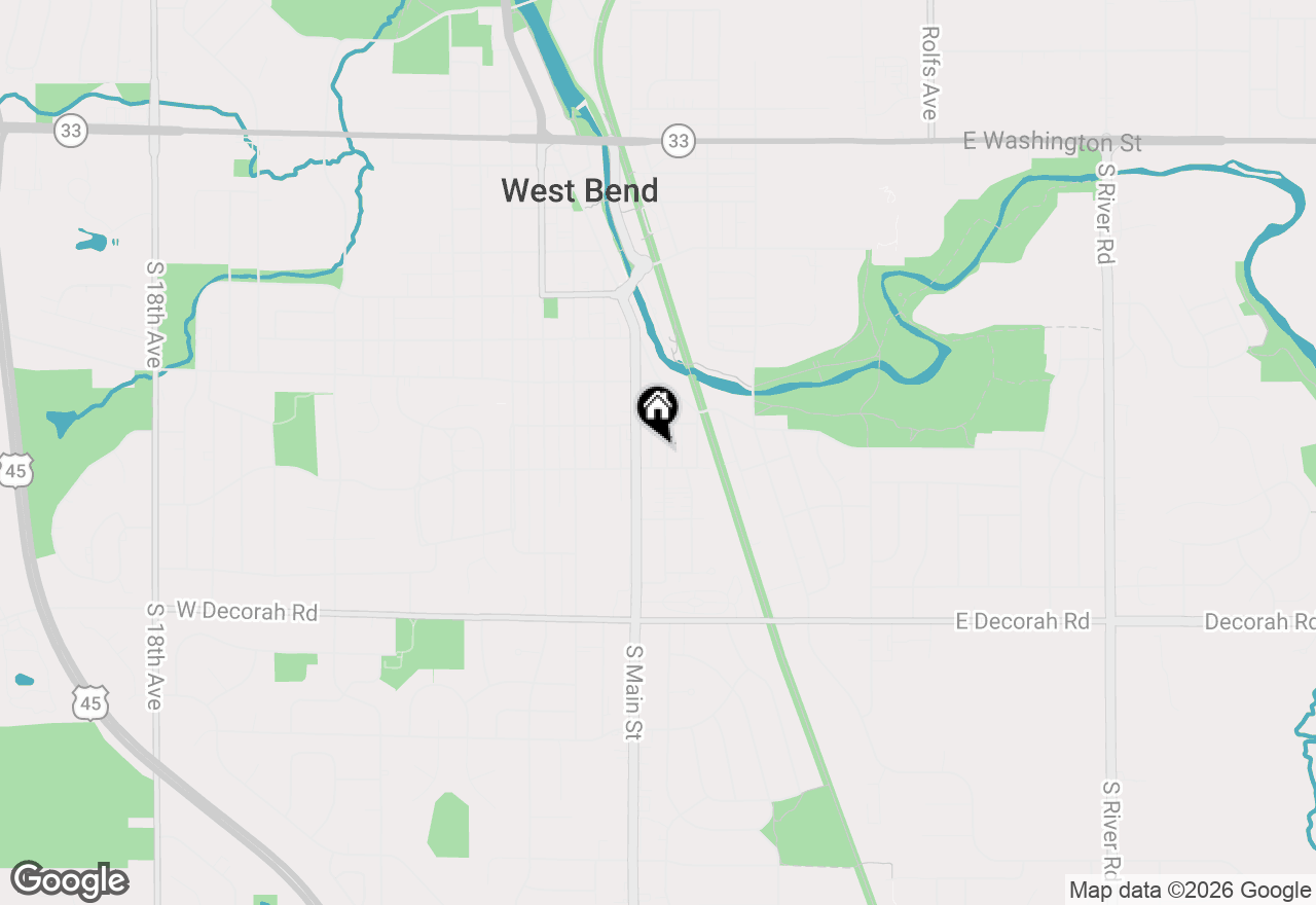 Map of 534 S 3rd Ave, West Bend, WI 53095