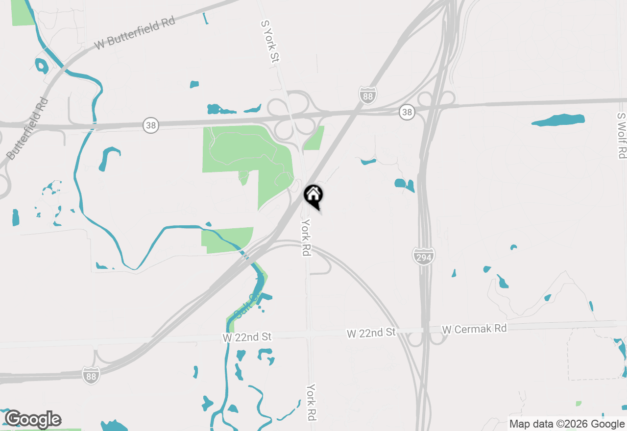 Map of 1721 York Road, Oak Brook, IL 60523