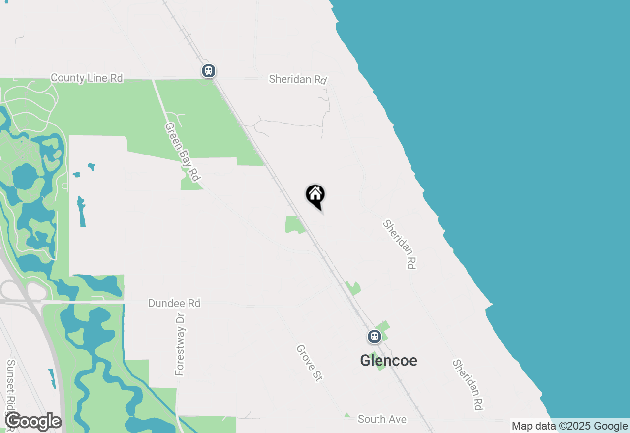 Map of 1031 Meadow Road, Glencoe, IL 60022